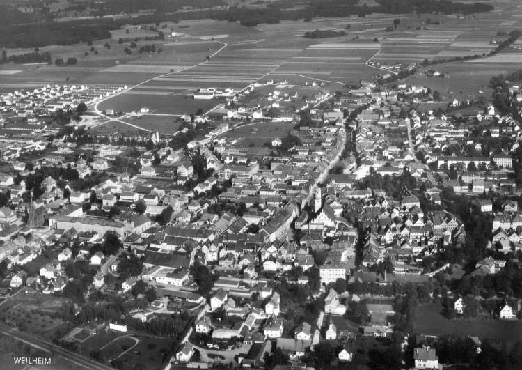 Weilheim mit Oberer Stadt vor 1976